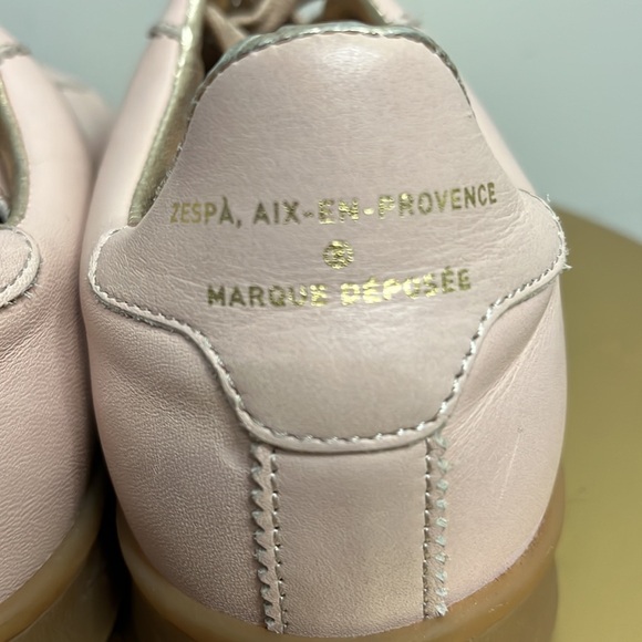 Zespa Aix-en-Provence Sneakers athletic Shoes Pink Blush Leather Size 41 - Picture 5 of 9